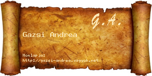Gazsi Andrea névjegykártya