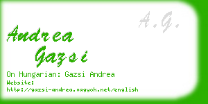 andrea gazsi business card